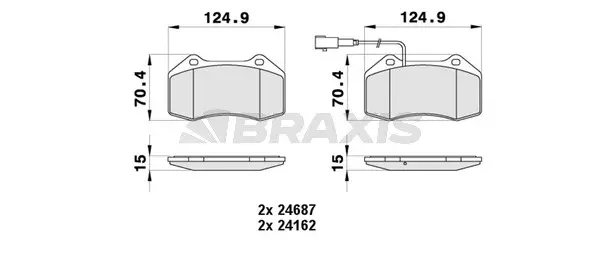 Brake Pad Set, disc brake (AB0435)