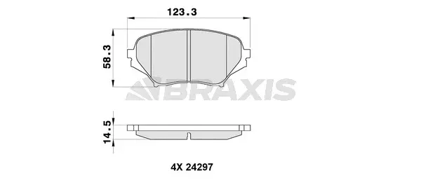 Brake Pad Set, disc brake (AB0345)