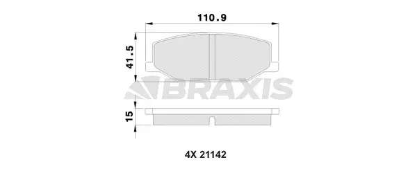 Brake Pad Set, disc brake (AA0121)
