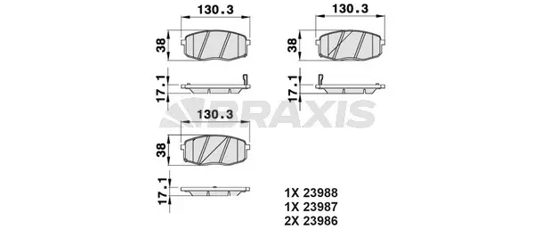 Brake Pad Set, disc brake (AB0053)