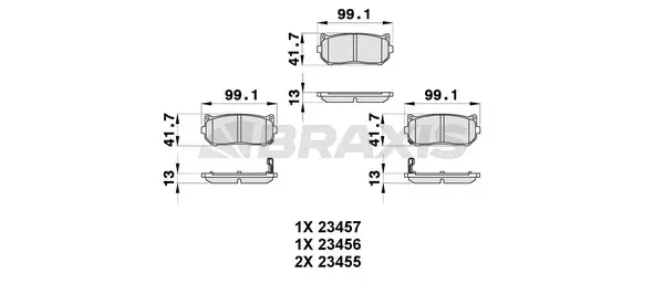 Brake Pad Set, disc brake (AB0304)