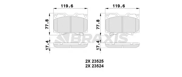 Brake Pad Set, disc brake (AB0227)