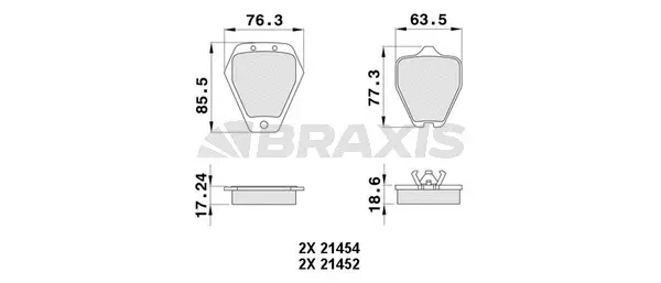 Brake Pad Set, disc brake (AA0492)