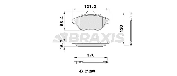 Brake Pad Set, disc brake (AB0456)