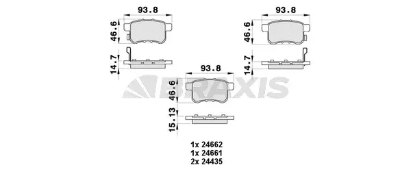 Brake Pad Set, disc brake (AB0437)