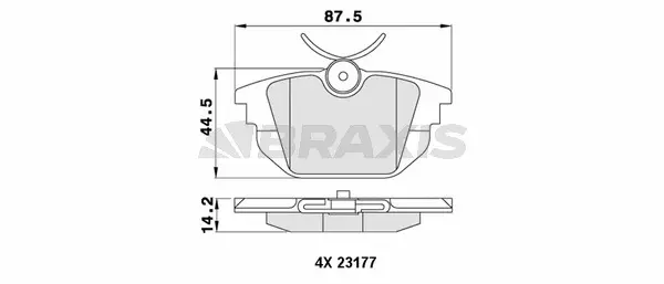Brake Pad Set, disc brake (AA0478)