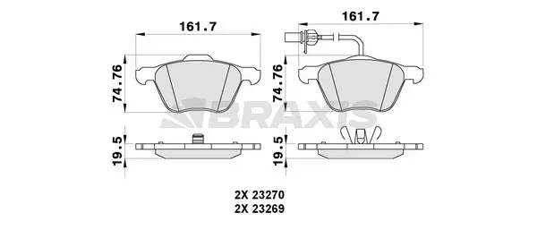 Brake Pad Set, disc brake (AB0289)