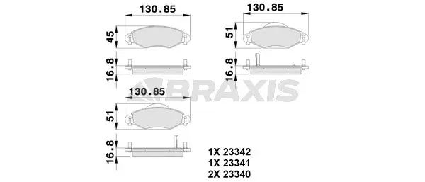 Brake Pad Set, disc brake (AB0120)