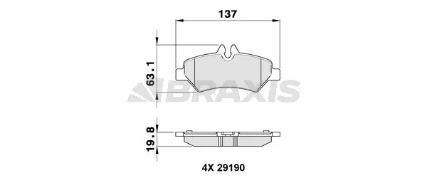 Brake Pad Set, disc brake (AA0140)