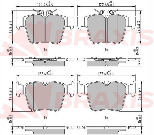 Brake Pad Set, disc brake (AA0707)
