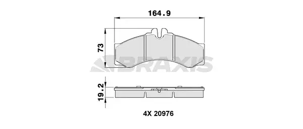 Brake Pad Set, disc brake (AA0142)