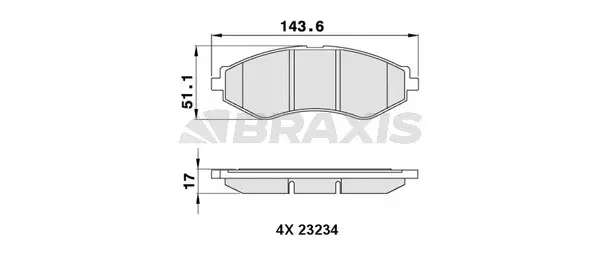Brake Pad Set, disc brake (AA0285)