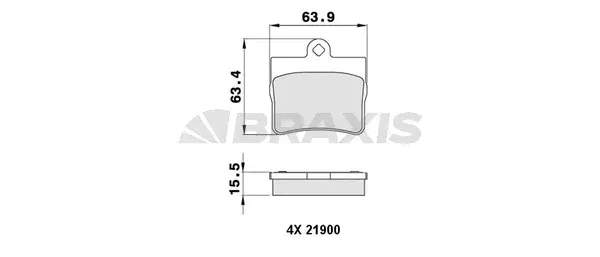 Brake Pad Set, disc brake (AA0201)