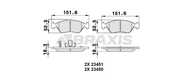 Brake Pad Set, disc brake (AB0495)
