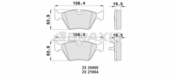 Brake Pad Set, disc brake (AA0176)
