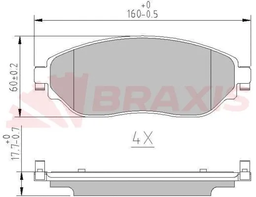 Brake Pad Set, disc brake (AA0606)