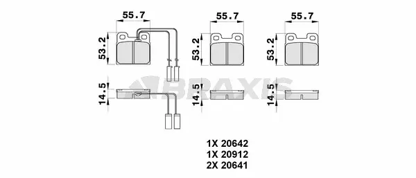 Brake Pad Set, disc brake (AB0533)