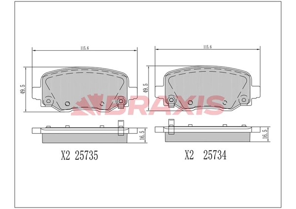Brake Pad Set, disc brake (AA0686)