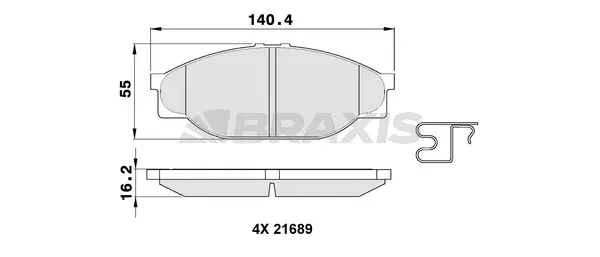Brake Pad Set, disc brake (AB0381)