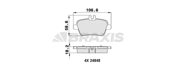 Brake Pad Set, disc brake (AA0235)