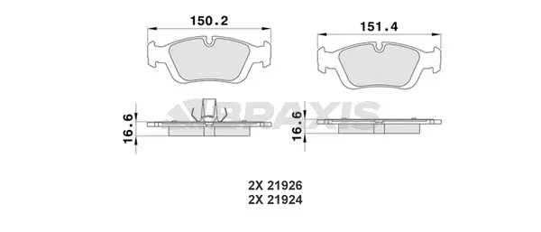 Brake Pad Set, disc brake (AA0427)