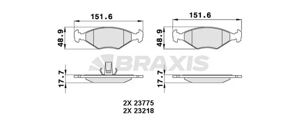 Brake Pad Set, disc brake (AA0287)