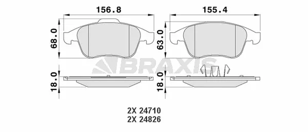 Brake Pad Set, disc brake (AA0116)