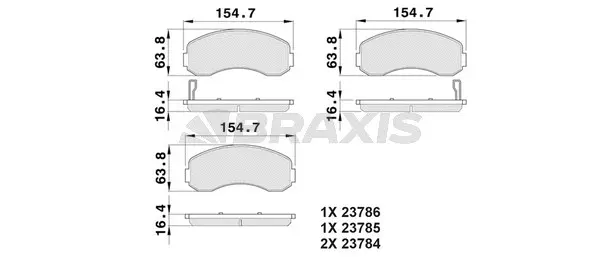 Brake Pad Set, disc brake (AB0499)