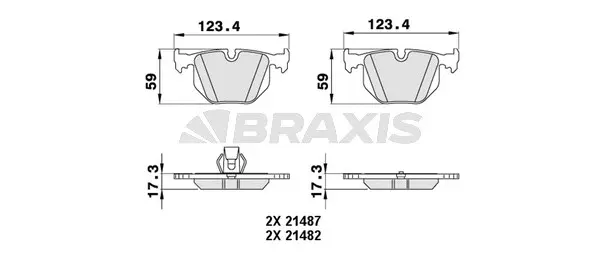 Brake Pad Set, disc brake (AA0264)