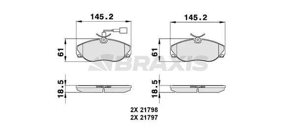 Brake Pad Set, disc brake (AB0126)