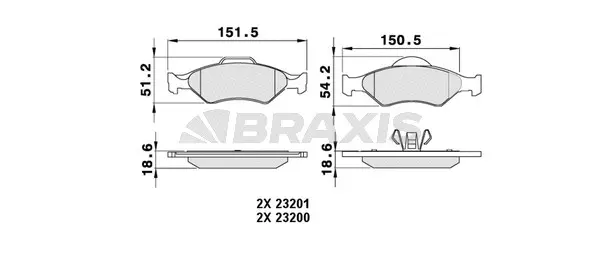 Brake Pad Set, disc brake (AA0041)
