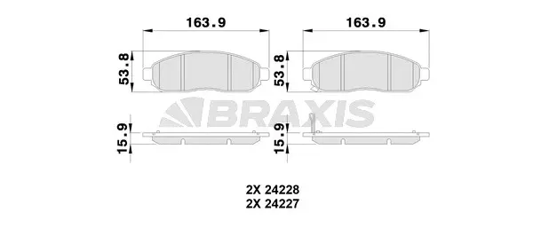 Brake Pad Set, disc brake (AB0198)
