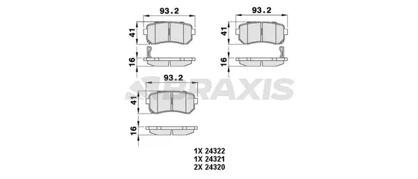 Brake Pad Set, disc brake (AB0065)