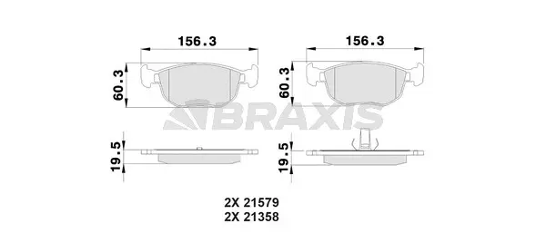 Brake Pad Set, disc brake (AB0488)
