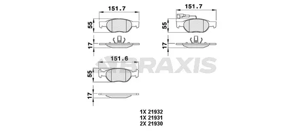 Brake Pad Set, disc brake (AB0063)