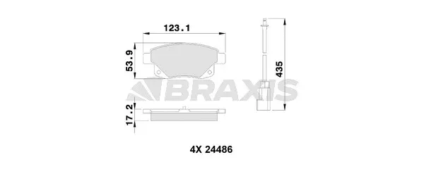 Brake Pad Set, disc brake (AB0109)