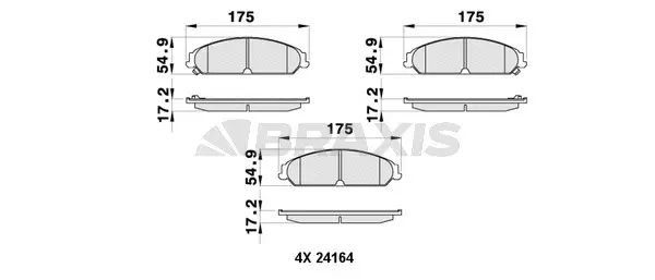 Brake Pad Set, disc brake (AB0413)