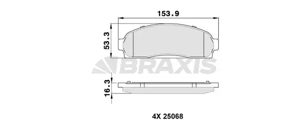 Brake Pad Set, disc brake (AA0504)