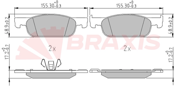 Brake Pad Set, disc brake (AA0675)