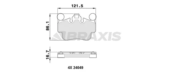 Brake Pad Set, disc brake (AA0358)