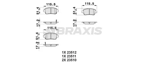 Brake Pad Set, disc brake (AB0036)