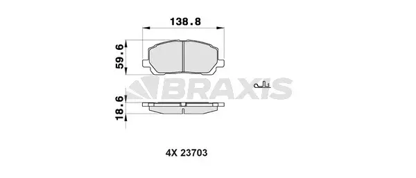 Brake Pad Set, disc brake (AB0408)