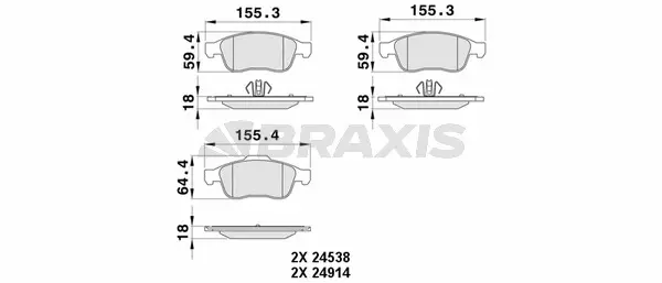 Brake Pad Set, disc brake (AA0060)