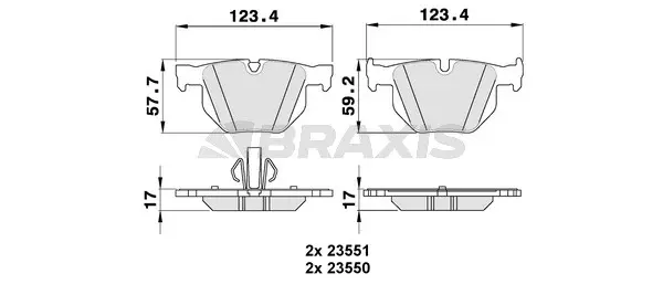 Brake Pad Set, disc brake (AA0151)