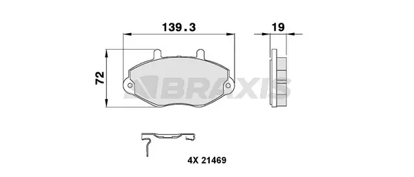 Brake Pad Set, disc brake (AB0096)