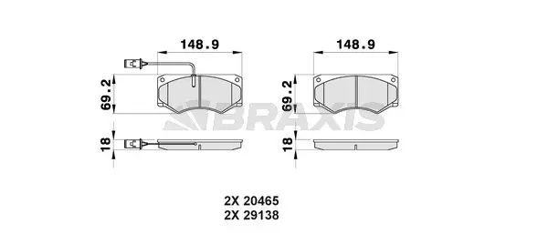 Brake Pad Set, disc brake (AB0424)