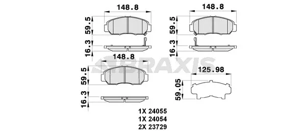 Brake Pad Set, disc brake (AB0286)