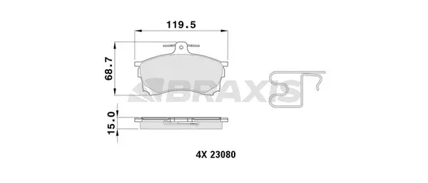 Brake Pad Set, disc brake (AB0383)
