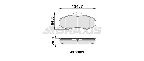 Brake Pad Set, disc brake (AA0232)