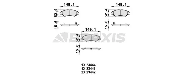 Brake Pad Set, disc brake (AB0367)